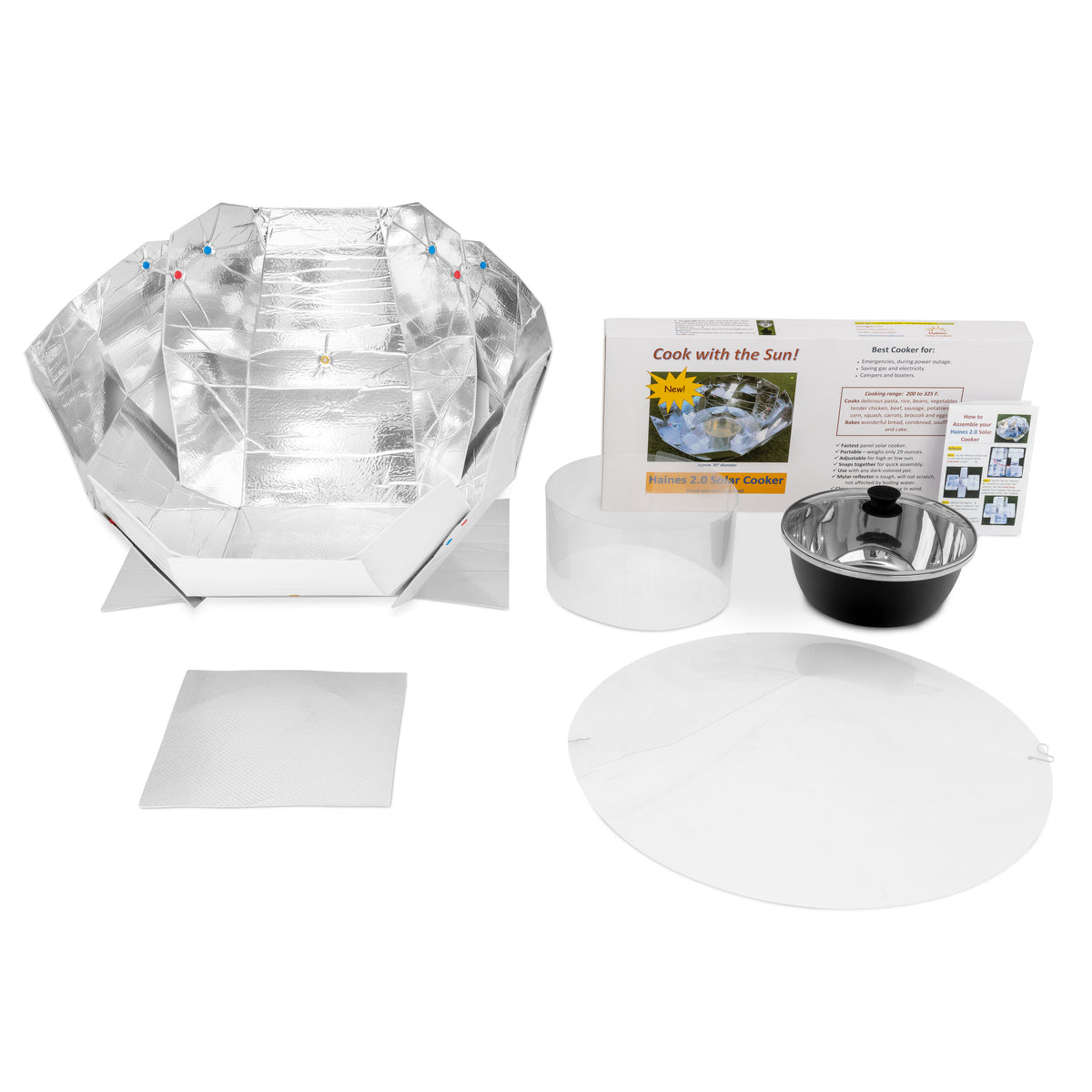 Haines 2.0 Solar Cooker with Cooking Pot